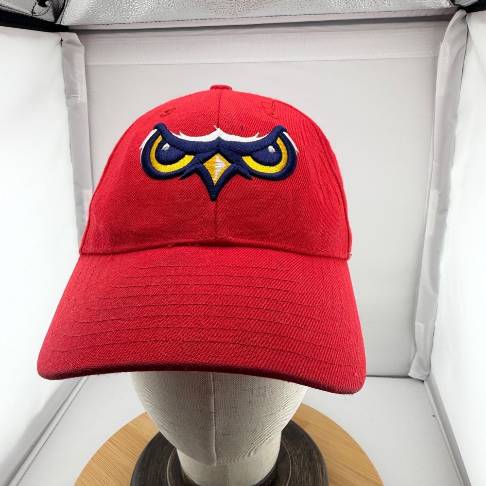 Orem Owlz New Era Red Baseball Hat Cap MiLB Defunct Team Owl Logo Adjustable